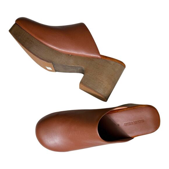 Rachel Comey Blaring Clog Size 8 (fits 7.5) Brown Nappa Leather Wood Mule - Picture 6 of 16